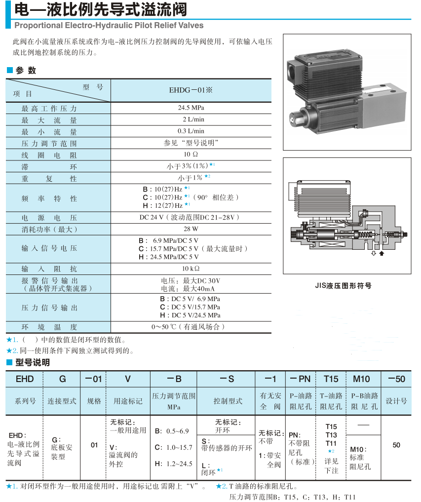 油研EHDG-01比例阀