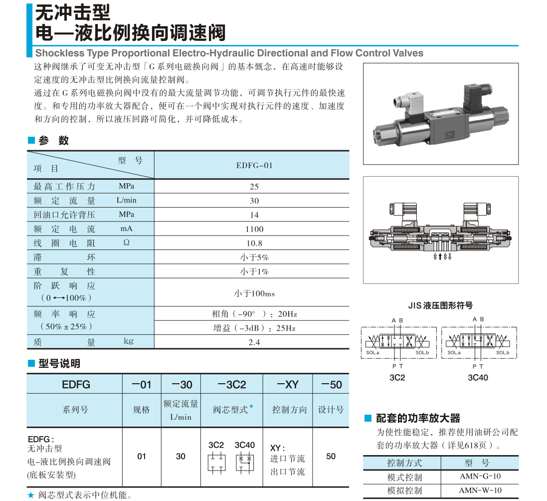 油研EDFG-01-30-3C40-XY-50电磁阀